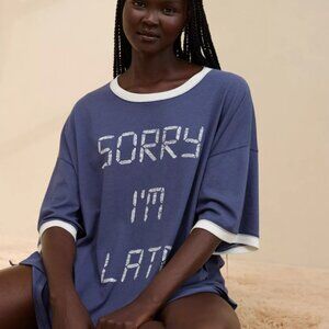 AERIE - OVERSIZED GRAPHIC JERSEY NIGHTSHIRT -  Size M